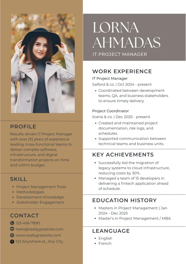 ATS Optimized resume template preview